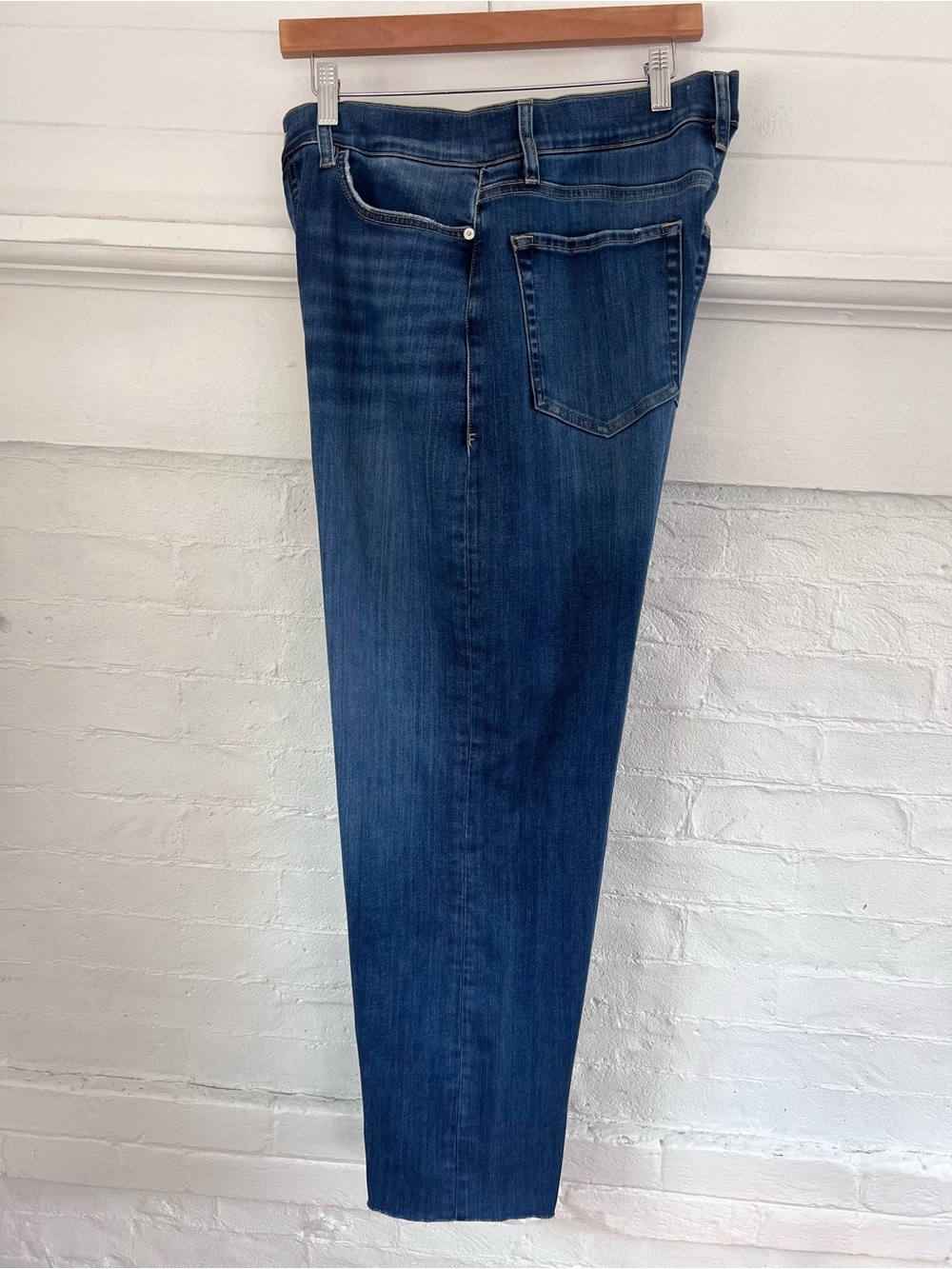 Fram Le Slim Palazzo Jeans Lupine Wide Leg Raw Hem Denim Size 30 - Picture 5 of 13